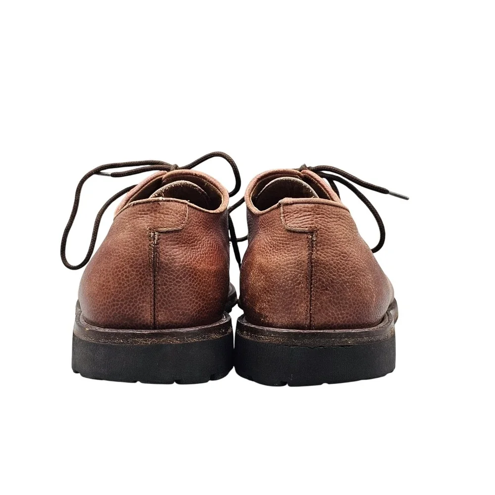 Salvatore Ferragamo‎ Men's Size 11.5 D US Brown Leather Vibram Derby Shoes READ